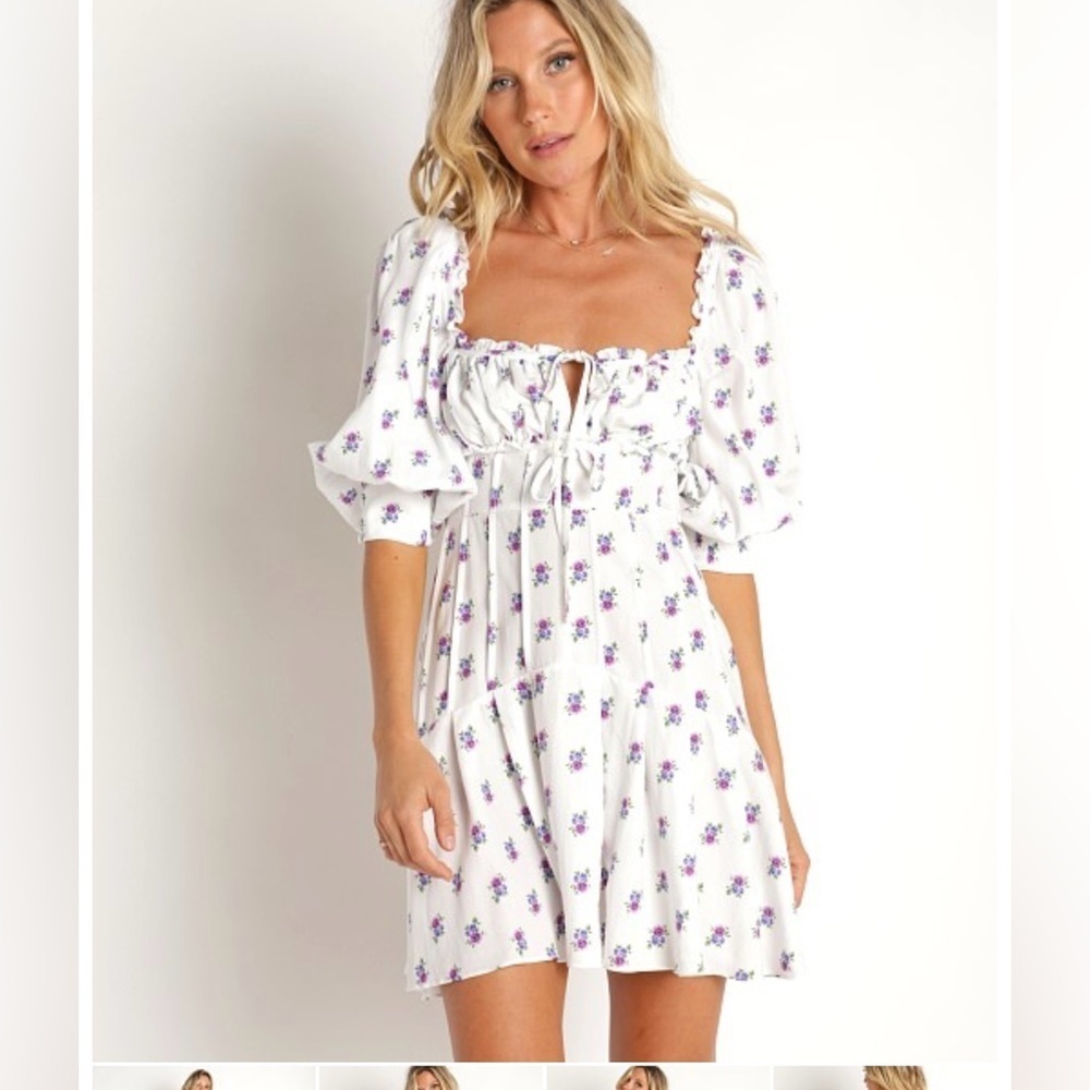 For Love & Lemons Viola Mini Dress White - Picture 2 of 13